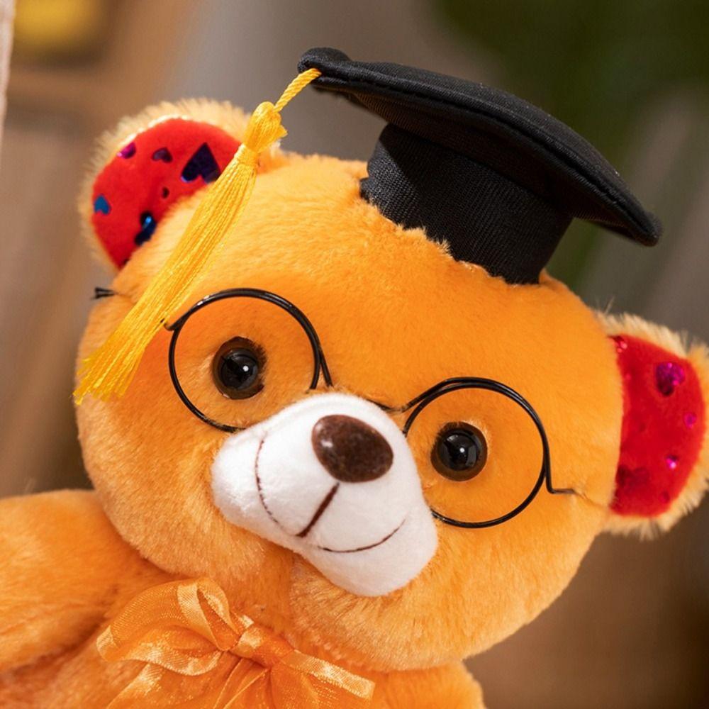 Cute Graduation Bear Plush Toy Graduation Season Bear Animal Doll Doctor Bear Doll  Students Gift