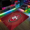 San Francisco 49ers Design Kristall Samt Teppich Gemütlich Nicht?Rutschfester Teppich mit Aufdruck für Schlafzimmer Wohnzimmer Eingang