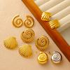Sommer-Ozean-Serie: 18K Gold Edelstahl Muschel Ohrstecker - Damen Mehrere Stile