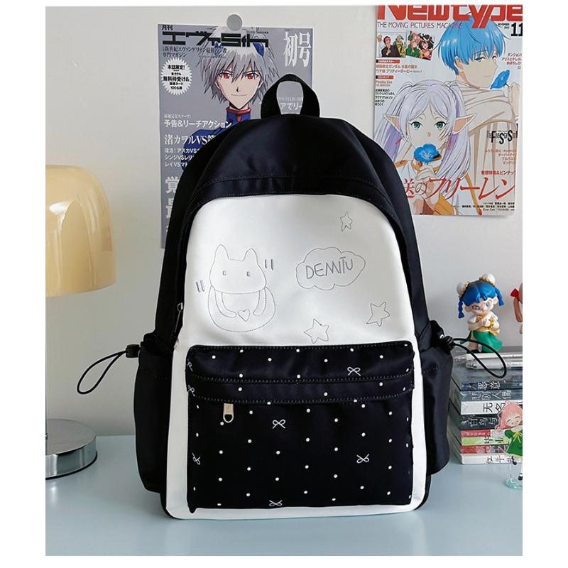 

Школьный рюкзак новый, высококачественный, свежий и милый рюкзак в горошек с бантом, легкий рюкзак для учеников средней школы