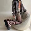Girls Lolitas Leg Warmers Y2K Stripe Knitted Flared Leg Sleeves Goth Baggy Cuff Ankle Heap Socks JK Uniform Foot Cover