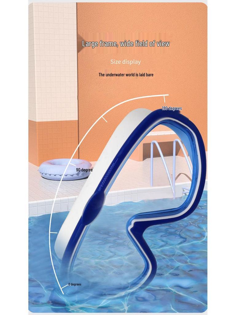 Children's Anti-Fog Waterproof Large Frame Swim Goggles with Silicone Earplugs