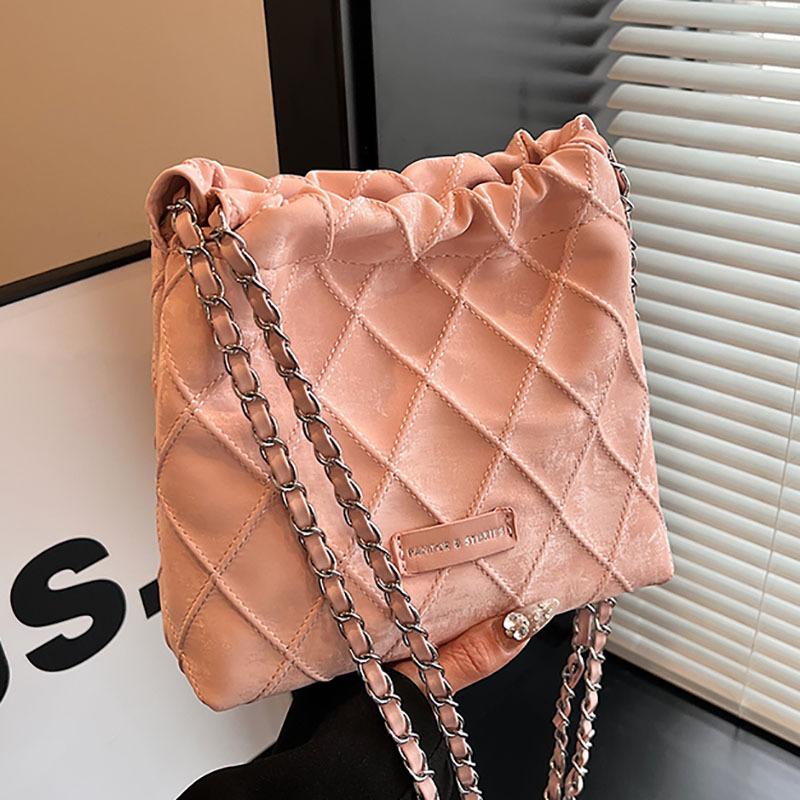 Wucifang Bags Women's Silver Bag New Fashion Chain Bag Casual Versatile Messenger Bag