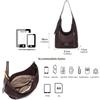 Ladies Suede Cow Genuine Leather Underarm Bags Women Soft Cowhide Vintage Shoulder Bag  Female Fashi Luxury Designer Handbags