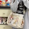 New Fashion Sweet Ita Bag Lolita Girl Transparent Shoulder Bag Women Large Capacity Ribbon Bow Tote Bag Cute DIY Display Handbag