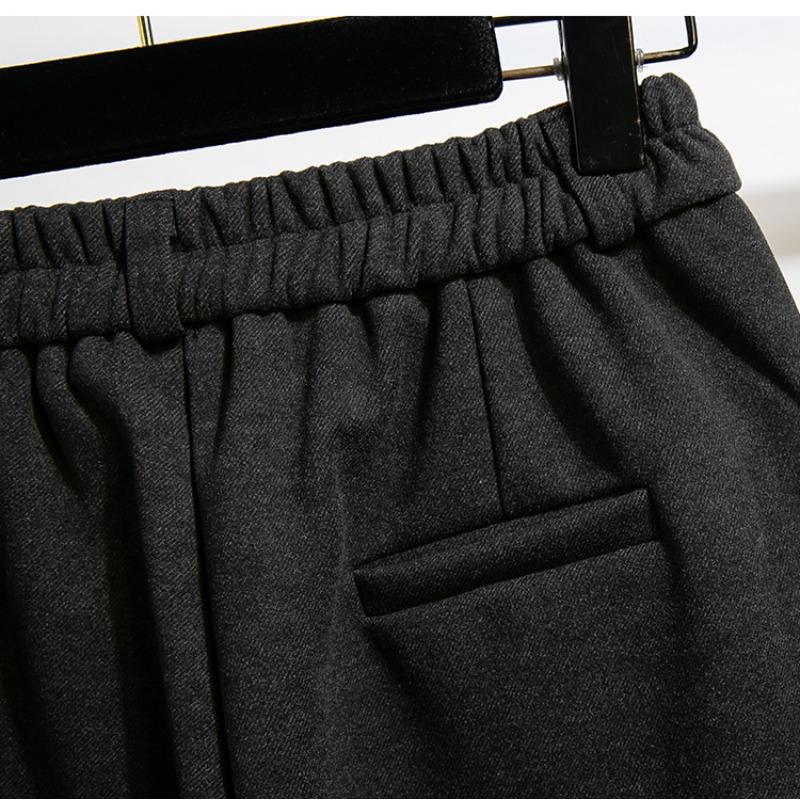 DIMANAF Plus Size Women Long Pants Thick Loose Casual Elastic Waist Vintage Lady Winter Autumn 2025