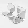Compact Stainless Steel Unbreakable Makeup Mirror with Laser Engraved Logo