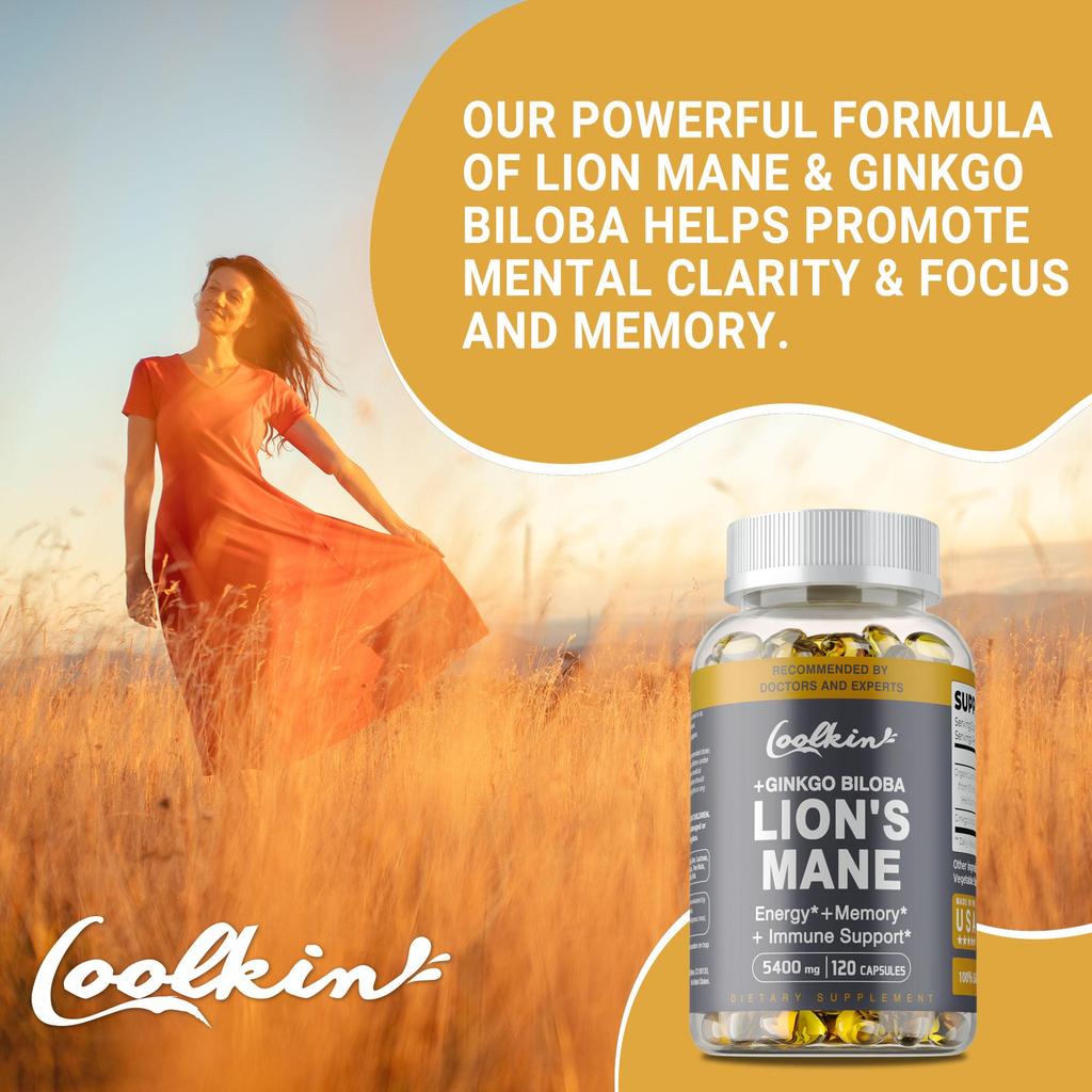Criniera di Leone 5400mg - Salute del Cervello, Potenziatore di Memoria e Concentrazione, Supporto Cognitivo