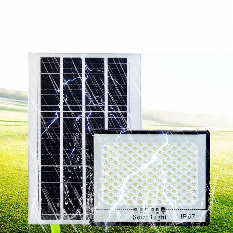Outdoor Solar Floodlight with Remote and Light Sensor