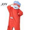 Warm Plush Onesie Funny Wearable Big Mouth Pajamas for Kids, Adults, Soft Kids Sleepwear Fleece Cozy Home Loungewear, Hooded One-Piece Jumpsuit Dress
