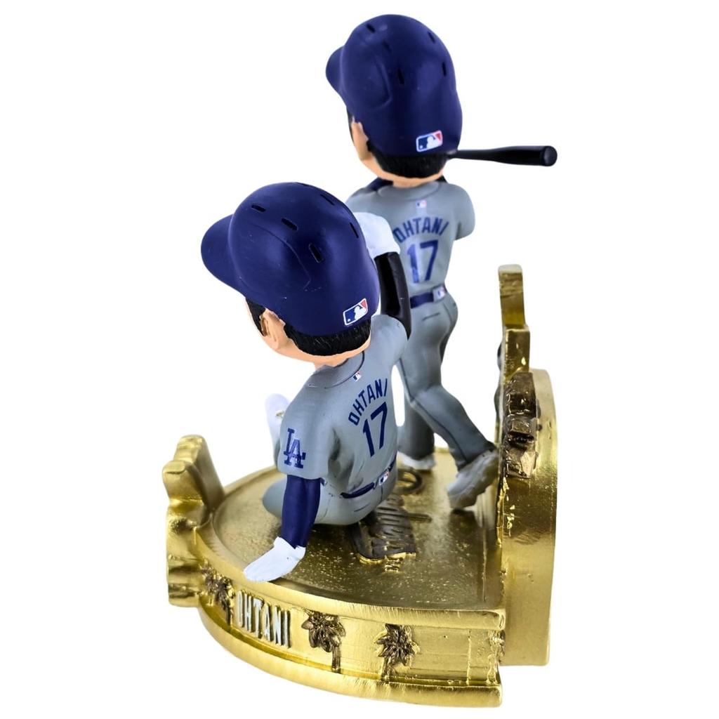 Shohei Otani Dodgers Bubble Head Puppe, 5050 Gedenkgold limitierte Auflage, Batterrunner 2-teiliges Set, MLB offiziell, limitiert auf 10.000 [Artikel]