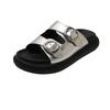 Thick-bottomed cool slippers for women's summer outer wear 2025 new French soft-bottomed beach cool slippers non-slip outer wear buckle