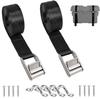 "Stainless Steel 304 Adjustable Tension Buckle and Binding Plate for Marine Yacht Accessories."