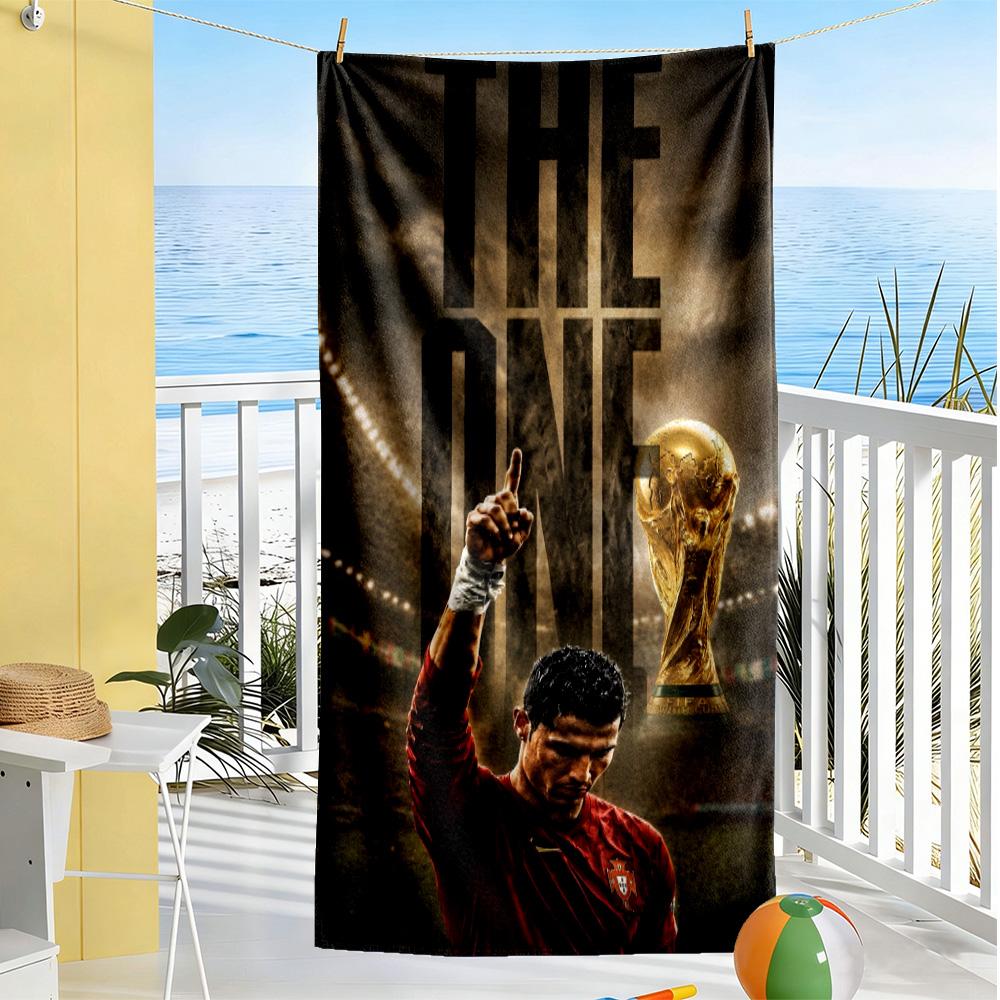 Ronaldo's Legacy Football Beach Towel Super Soft & Absorbent Comfortable Lightweight