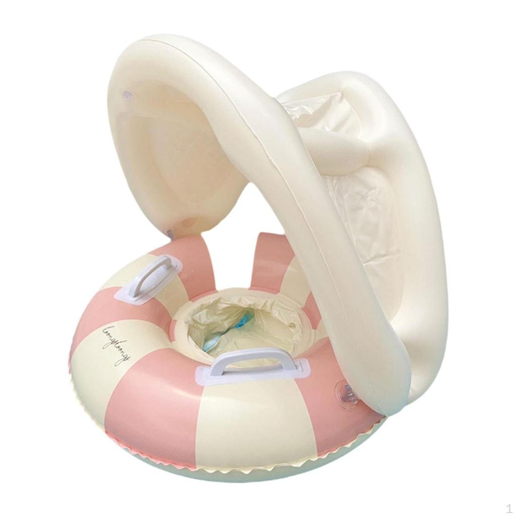 Inflatable Swimming Ring Gift for Kids PVC Swim Tube Beach Vacation Lake Blue