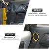 Car Inner Door Speaker Horn Cover Trim 2X For Ford Mustang 2015-23 Bright Yellow