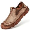 Handmade Big Size Men Casual Shoes Comfortable Non Slip Soft Soled Slip On Flat Loafers Moccasins for Daily Walking Driving Outdoor Wear