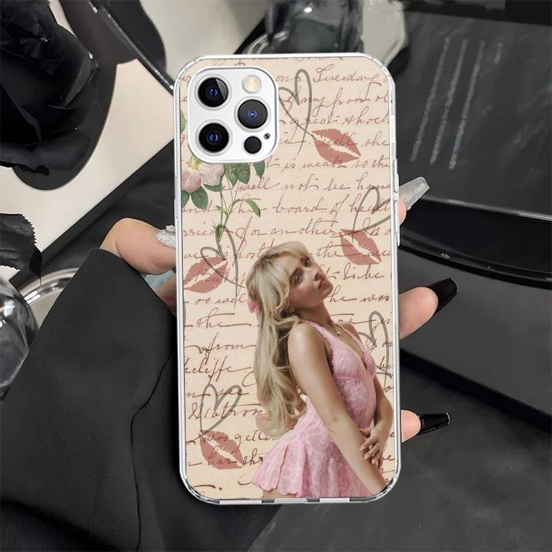 CR66 S-Sabrina C-Carpenter Phone Case for iPhone 11 12 13 Mini 14 15 Plus 16 Pro Max 17 Air 16E 7 8 SE 17ProMax Soft Fundas Cove