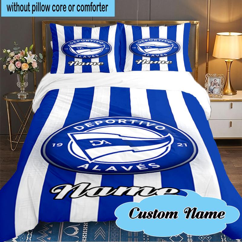 Custom Name Deportivo Fan Gear Bedding Set 3pcs, Bedding Set Including 1pc Duvet Cover And 2pcs Pillowcases for Bedroom, Dormitory Gift