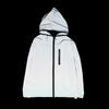 Fashion White Night Reflective Jackets Double Fabric Windbreaker Hooded Jacket Men Hip Hop Dancer Singer Waterproof Coats Outwear Men's