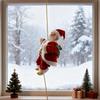 Climbing Santa Claus Electric Christmas Decoration With Music Musical Santa Climbing Rope For Outdoor Indoor Porch Window Roof