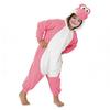 Kids Onesies Cartoon frog Kigurumi Pink Fleece Pajamas for Halloween Christmas Party Outfit