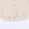 2026 Womens Relaxed Fit Striped Long Sleeve Shirt Casual Button-Up Blouse