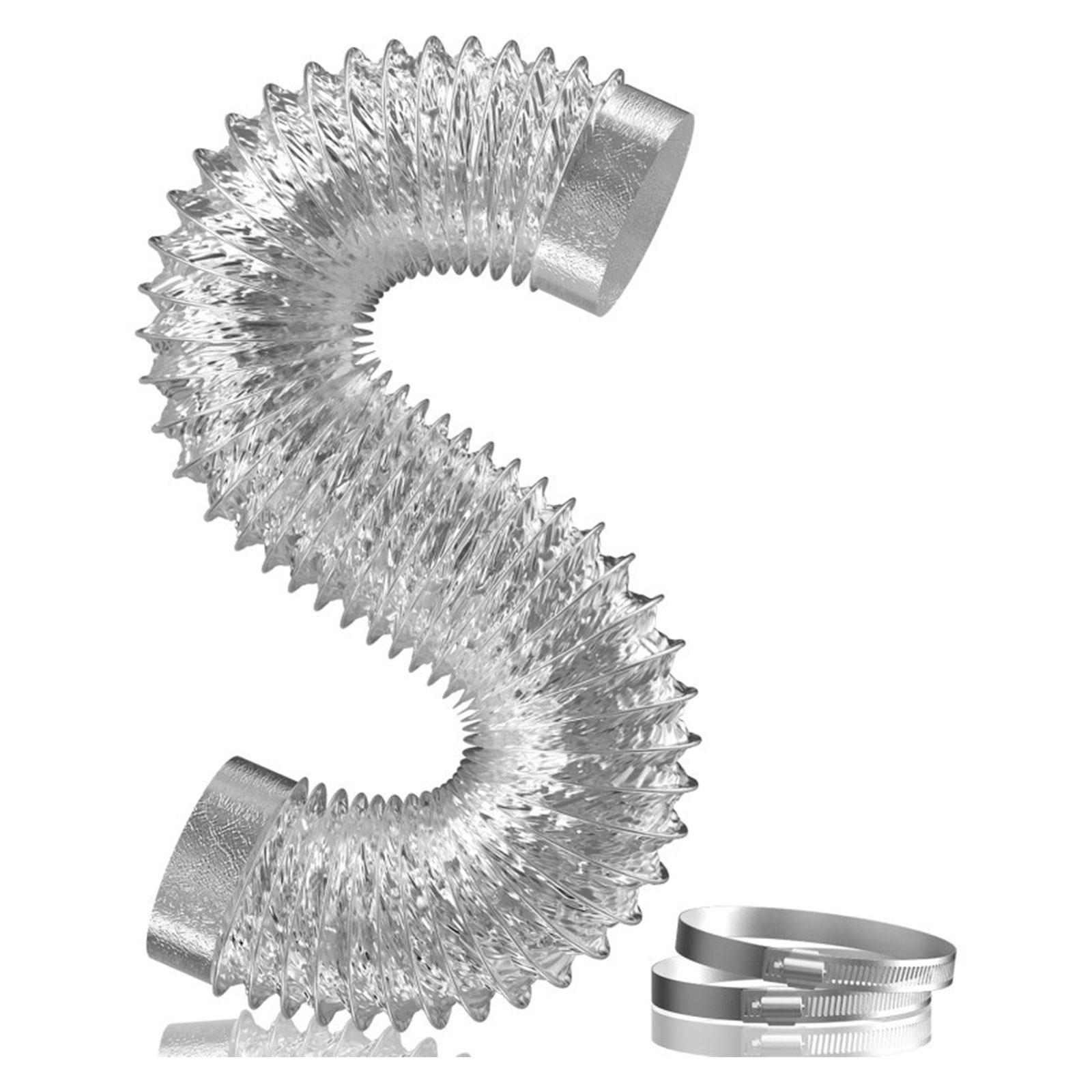 

PVC Exhaust Hose 2.5m Aluminium Pipe Ventilation Hose Aluminium Flexible Hose for Dryer Extractor Hood Pipe Fan срібний