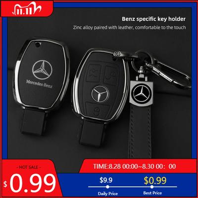 GLC GLB Car Remote Keyshell Cover Zinc Alloy Leather Key Case Accessories For Mercedes Benz AMG W177 W176 X166 X167 C257 C218 X