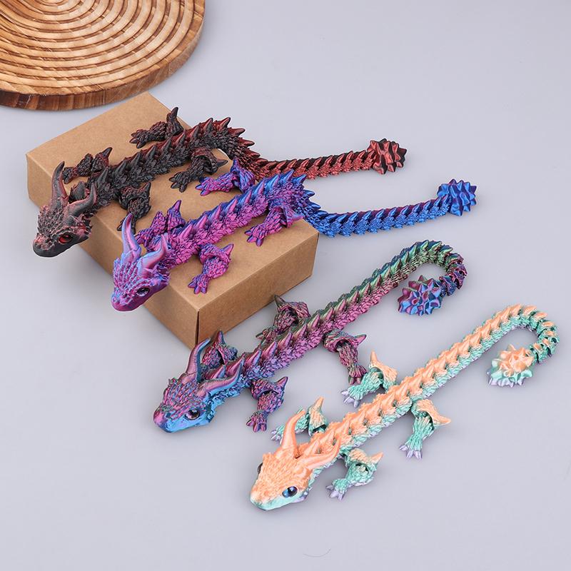 1 Piece Desk Ornament Toy New 3D Print Akatsuki Magic Dragon Model Multi-Joint Movable Creative Table Home Decoration Gift