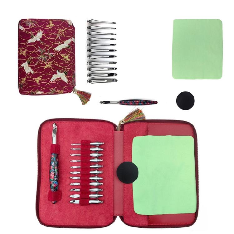 Эргономичный крючок для вязания крючком с 12 сменными наконечниками, алюминиевый крючок для вязания крючком 3,0 мм - 9,0 мм для вязания, рукоделия 1