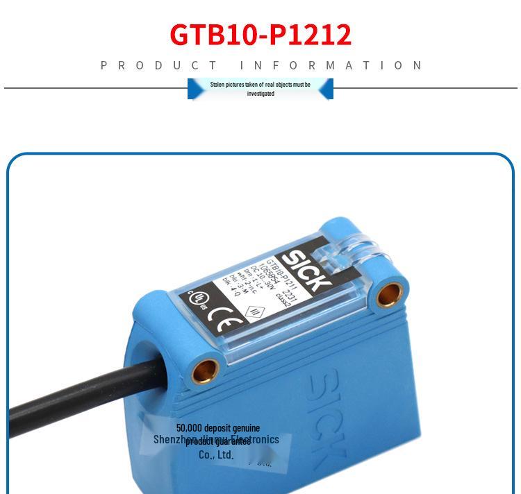 Original Photoelectric Sensor GTB10-N1212/P1212 1065859 with Background Suppression for Long-Distance Detection