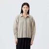 Pleated Shirt Collar Folding Pleated Jacket Ppjks026024