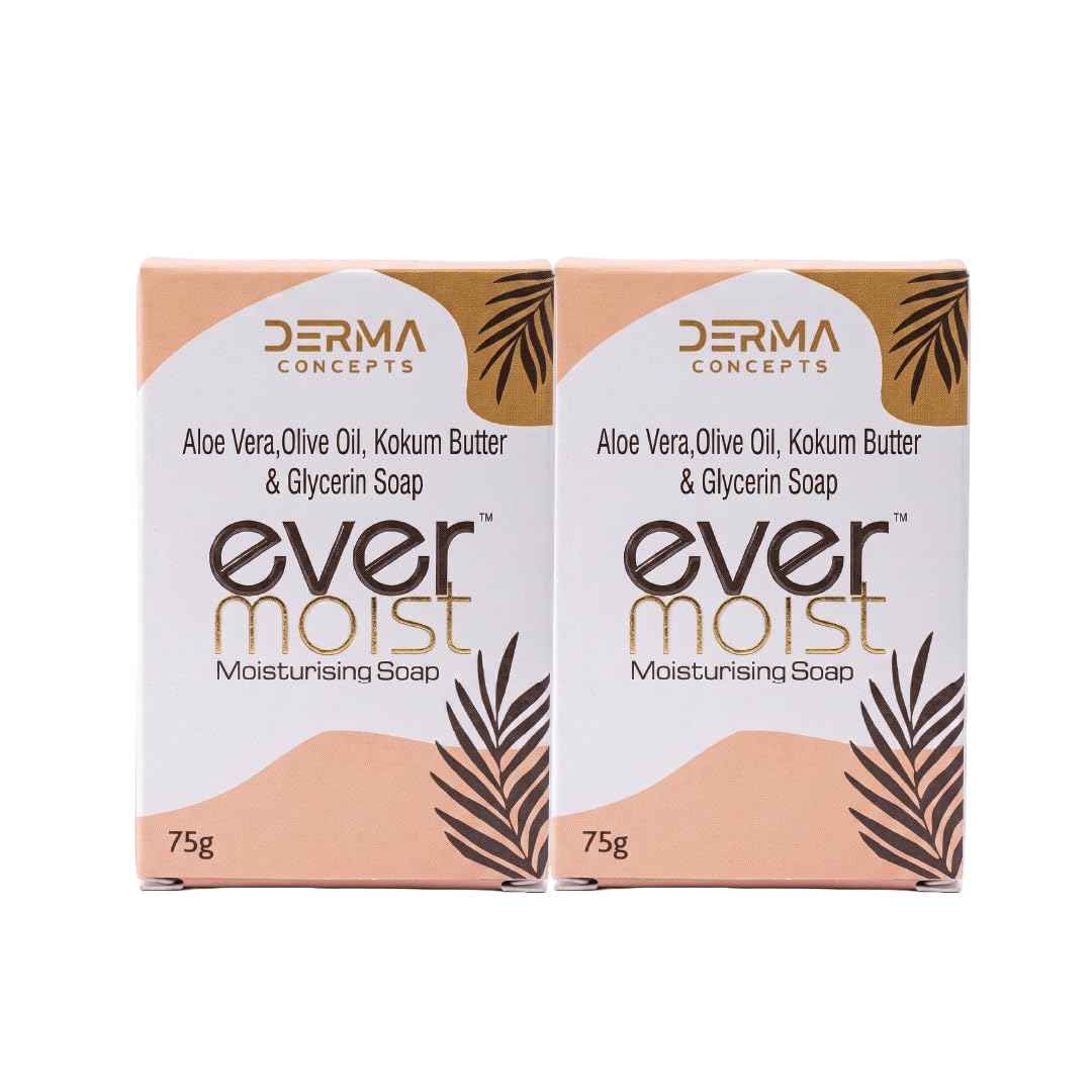 Увлажняющее мыло Evermoist с алоэ вера, оливковым маслом, маслом кокума и глицерином - 75 г (2)