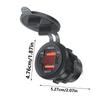 USB Charging Socket 12V-24V USB Power Outlet Double QC3.0+Double PD Type-C Outlet with Caps Voltmeter USB Port for Car