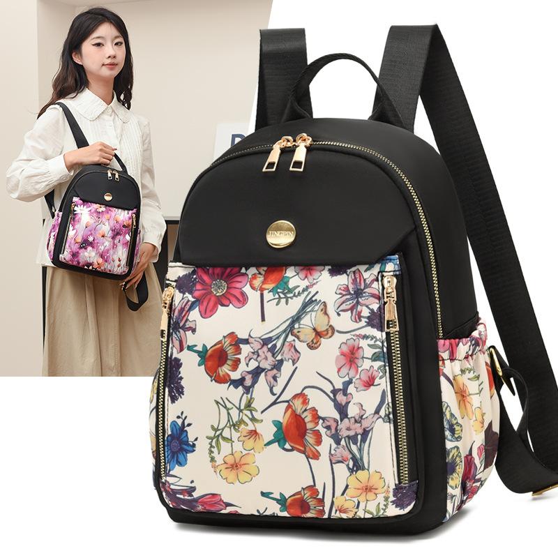 A Fashionable Printed Lightweight Individual and Niche Design Casual Bag with A Backpack