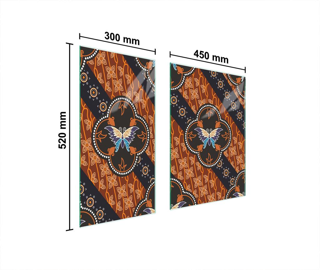 SZKLANA PŁYTA OCHRONNA DESKA 75x52 MOTYL