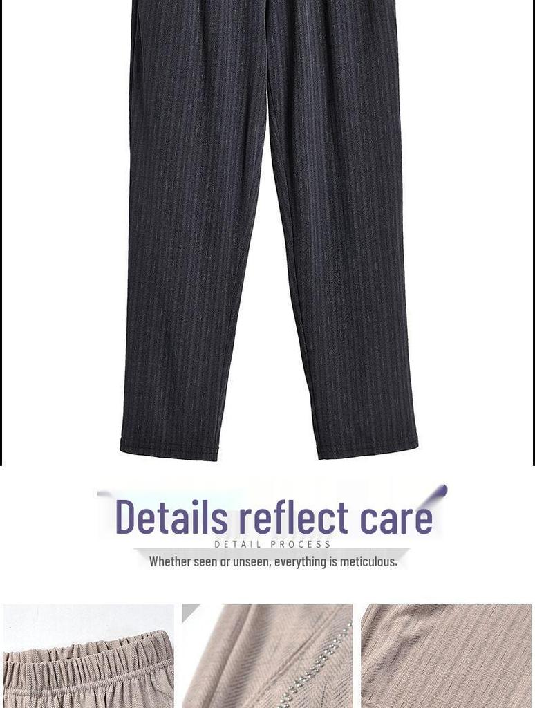 Summer Thin Large Size Nine-Point Pants for Middle-Aged and Elderly Women