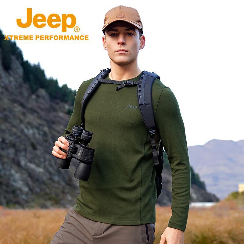 

JEEP Men s Cashmere Protein Long Sleeve T-Shirt L