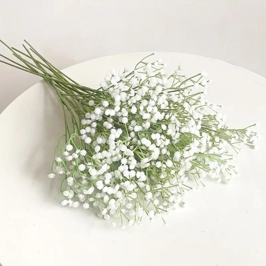 10pcs Artificial Gypsophila Fillis Silk Bouquet, Family Wedding Party Home Decoration, Mother's Day Gift
