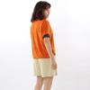 Short Sleeve Ribbed Embroidery One Point Logo Polo Shirt Casual Dark Orange [Champion] Women's CW-Z308