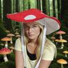 Lovely Mushroom Hat With Adjustable Neckties Soft Polyester Costume Accessory Headwear For RolePlay Halloween Party