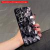 2DFlat Samsung Phone Case Abstract Fluid Waves Black and White Design Applicable To Galaxy S23 S24 S25ULTRA S26 A12 A14 A15 A16 A54 A55