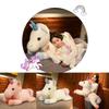 Charming Short Plush Unicorn Stuffed Animal Pillow Comfortable Bedside Support For Children