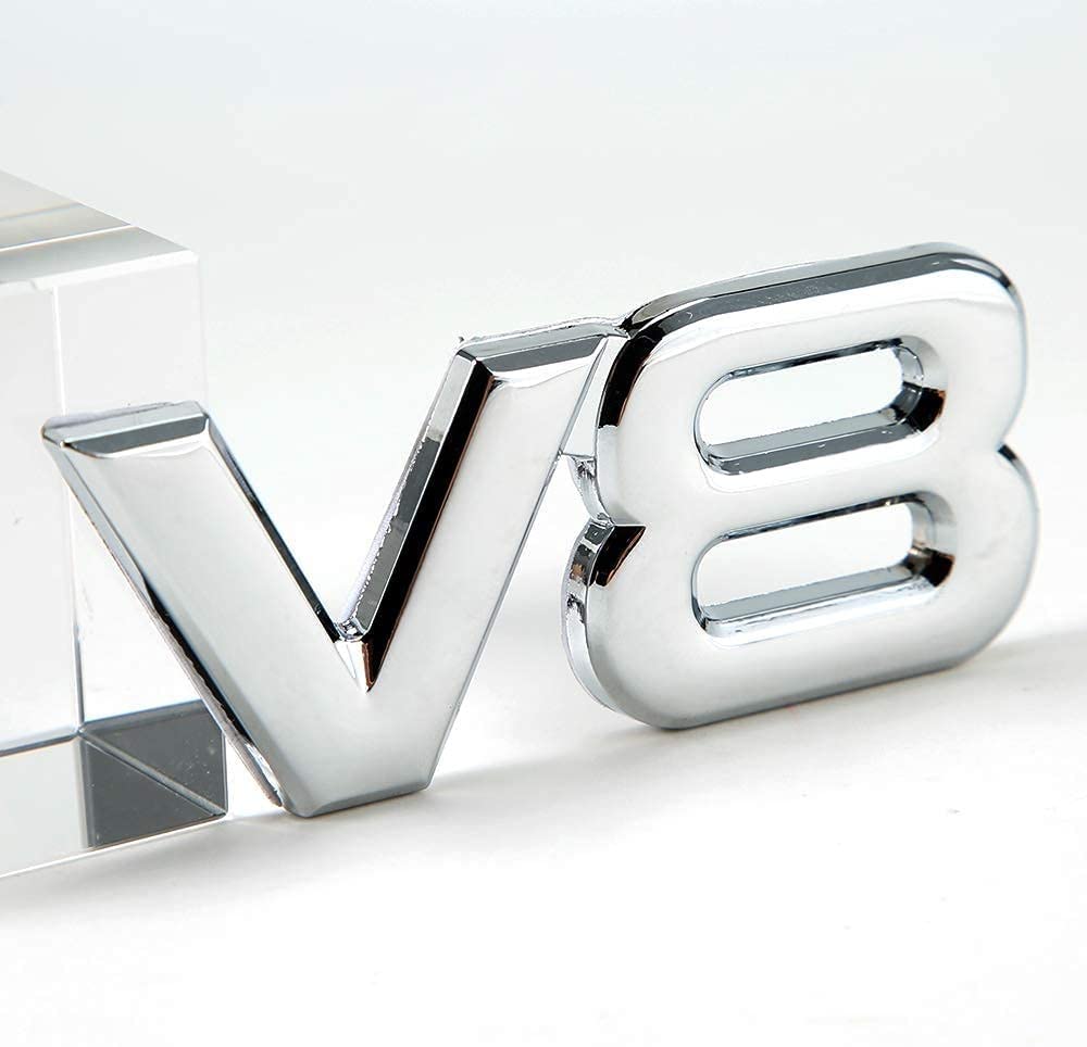 GETON VIP V6 V8 Dragon 3D Emblem Metal Old Car Universal Car Double Sided