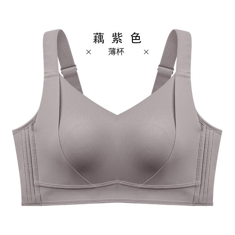 Summer Push Up Bra For Large Bust Thin Cup No Wire Adjustable Bra