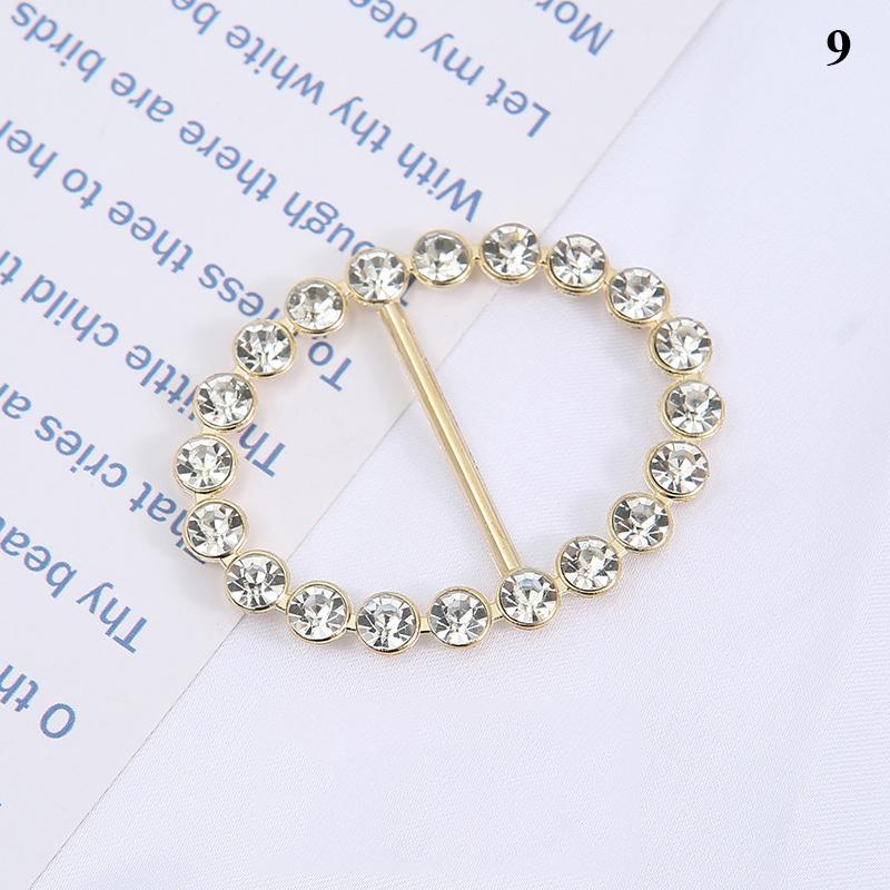 1Pcs Pearl Rhinestone Clothing Corner Knot Buckle Waist Buckle Silk Scarf Clothes T-Shirt Shirt Hem Buckle Luxury Decorative