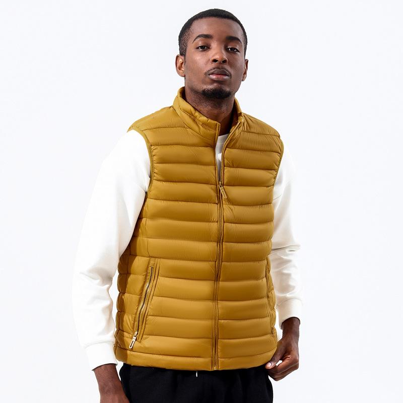 

Autumn and winter men s vest stand-up collar large size casual sleeveless warm vest jacket cotton clothes M