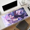 Genshin Impact Raiden Shogun Large Gaming Mouse Pad Nonslip Rubber Base Xxl Deskmat For Laptop Pc Gamer Home Office Decor