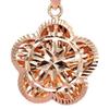 Purple Gold Color Gold Fashionable Elegance Exquisite Temperament High Grade Rose Gold Plated Hollow Flower Pendant Necklace Set Chain
